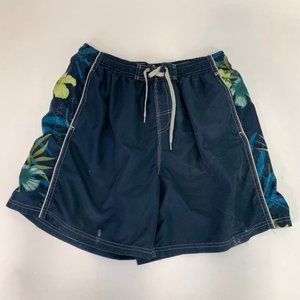 RS Surf Board Short Floral Side Swim Trunks Size L
